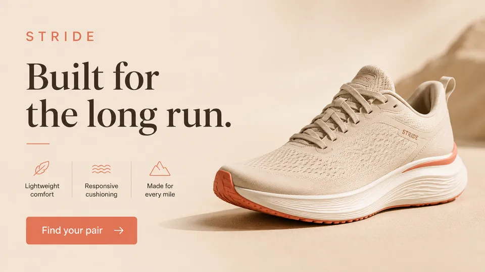 Served ad — Stride performance sneakers